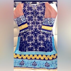 Pakistani Embroidered border Shirt Long sleeves .Size large